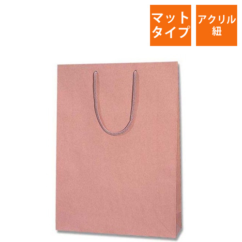 手提げ紙袋（ローズレッド 塗工・アクリル紐・幅330×マチ100×高さ450mm）画像