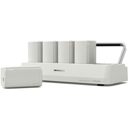 crevio PD65Wﾓﾊﾞｲﾙﾊﾞｯﾃﾘｰ(5個)&充電ｽﾃｰｼｮﾝ ﾎﾜｲﾄ 1台
