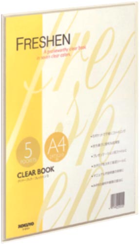 クリヤーＢフレッシェン固定式　Ａ４縦５Ｐ黄１０冊画像