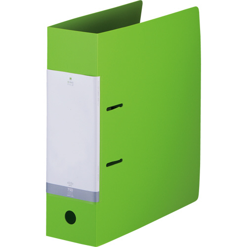 ﾘｸｴｽﾄ D型ﾘﾝｸﾞﾌｧｲﾙ A4ﾀﾃ 2穴 750枚収容 75mmとじ 背幅88mm 黄緑 1冊画像