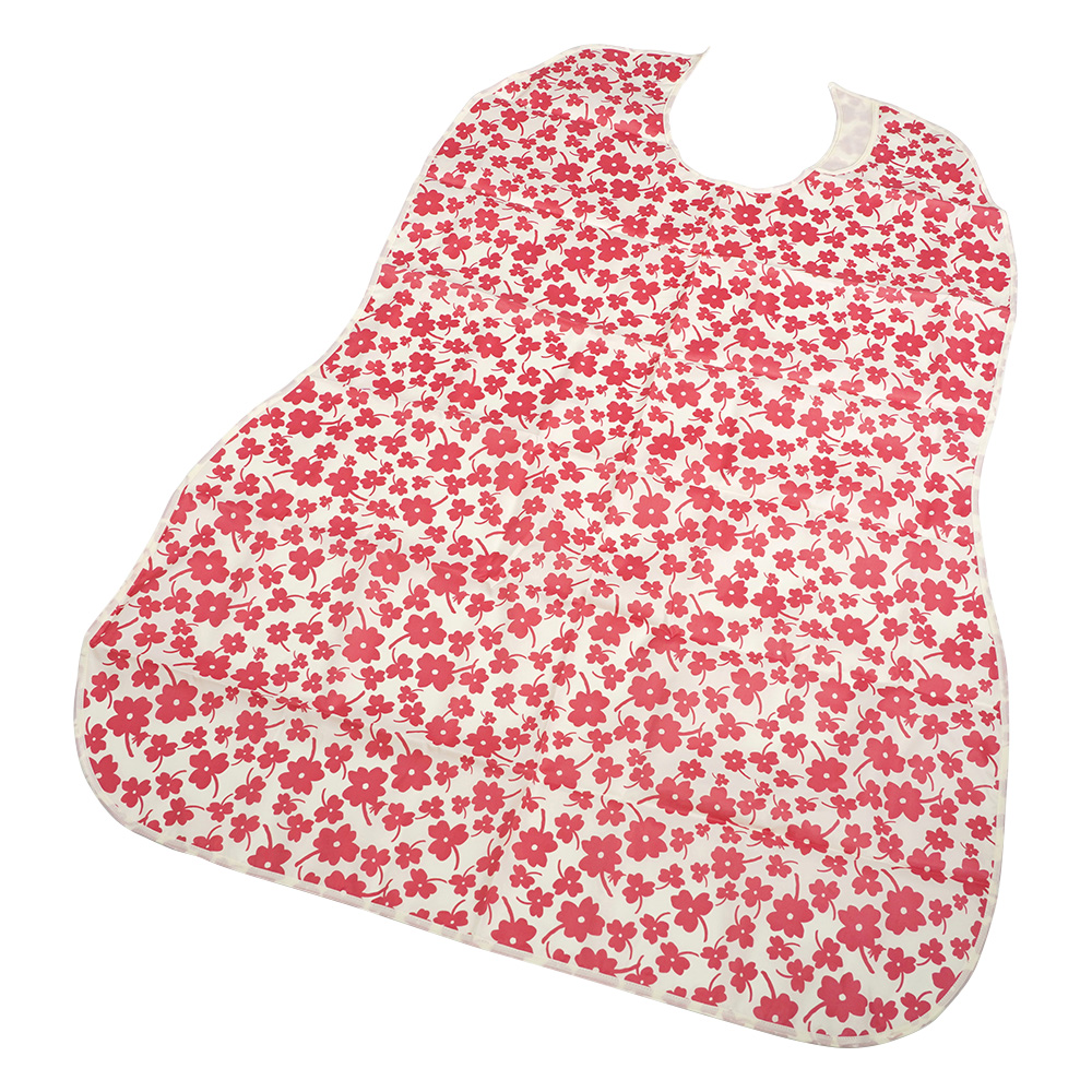 長持ちする大きなお食事エプロン（ローズ）画像