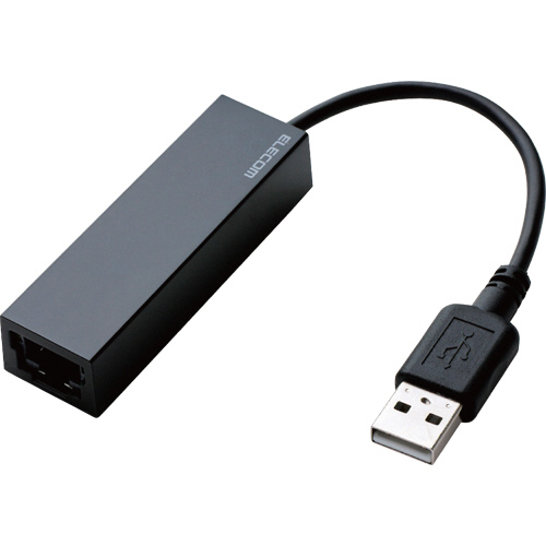有線LANｱﾀﾞﾌﾟﾀｰ USB2.0(Type-A) ﾌﾞﾗｯｸ RoHS指令準拠(10物質) 1個