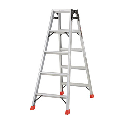 はしご兼用脚立 ｱﾙﾐ合金製脚ｶﾊﾞｰ付 高さ1.40m 1台画像