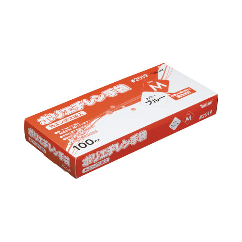 ポリエチレン手袋　外エンボス　ブルー　Ｍ×１０画像