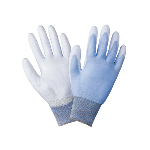 ウレタン背抜き手袋　ブルーＬ　１０双×１０画像