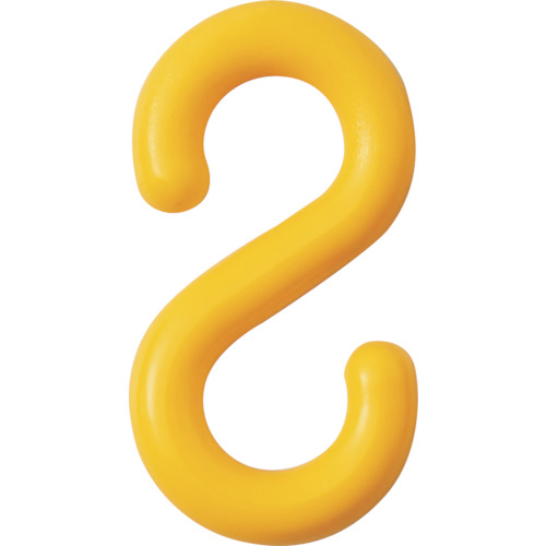 S字ﾌｯｸ 黄 PF-6Y 線径6mmφ 21×39.5mm 樹脂製 1組(2個)画像