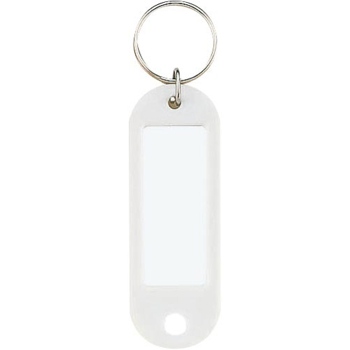 キーホルダー型名札　片面表示用　白　１０個入画像