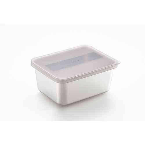 保存容器 EAトCO いいとこ Youki ヨウキ 650ml ステンレス製 ブラウン 容器の側面が正面から見え、ブラウンのステンレス仕上げが際立っている様子