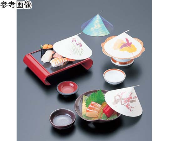 遠赤抗菌和紙 料理ぼうし四季（100枚入）OP金銀雲流（白）（オールシーズン） 白い和紙で包まれた料理用帽子が積み重ねられている様子