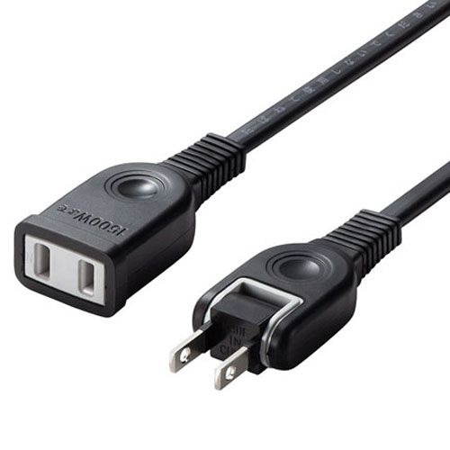 電源延長ｺｰﾄﾞ 2P ﾌﾞﾗｯｸ 5m 1本画像