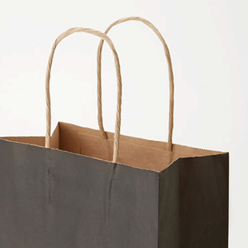 ギフトにピッタリ！シャープな黒の手提げ紙袋