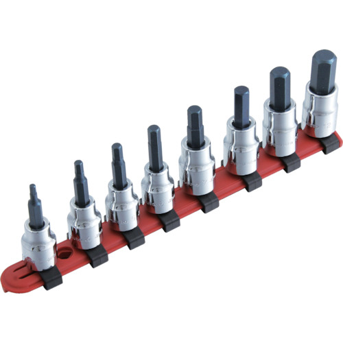 Pro-Auto 3/8DR.8PC.ﾍｯｸｽﾋﾞｯﾄｿｹｯﾄﾊﾝｶﾞｰｾｯﾄ 1ｾｯﾄ画像