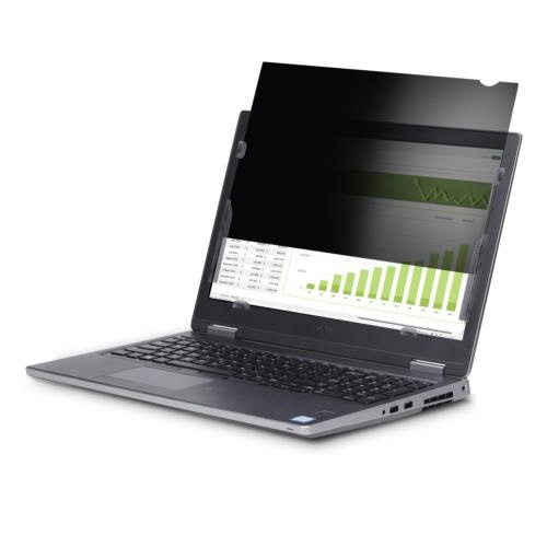 のぞき見防止プライバシーフィルター　15.6型対応(16:9)　1枚 フィルターの表面が光を反射している様子