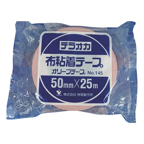 寺岡製作所 カラーオリーブテープ No.145 赤 50mm×25m 145R50X25画像
