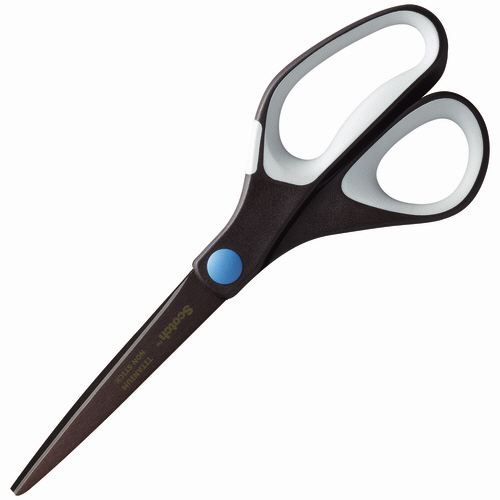 ｽｺｯﾁ ﾁﾀﾝｺｰﾄｼｻﾞｰｽﾞ ﾍﾞﾀつき防止加工 刃渡り85mm ﾌﾞﾗｳﾝ×ﾎﾜｲﾄ 1本画像