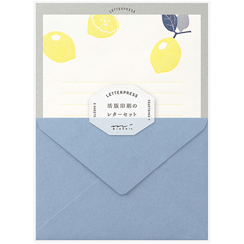 ﾚﾀｰｾｯﾄ 活版 ﾚﾓﾝ柄 1ｾｯﾄ(5ﾊﾟｯｸ)画像