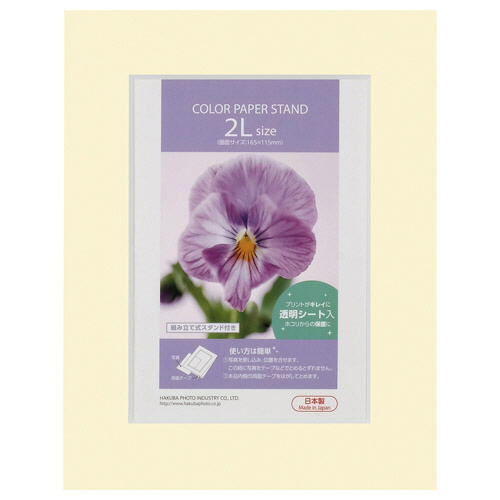 ｶﾗｰﾍﾟｰﾊﾟｰｽﾀﾝﾄﾞ 2L ｸﾘｰﾑ 1枚画像