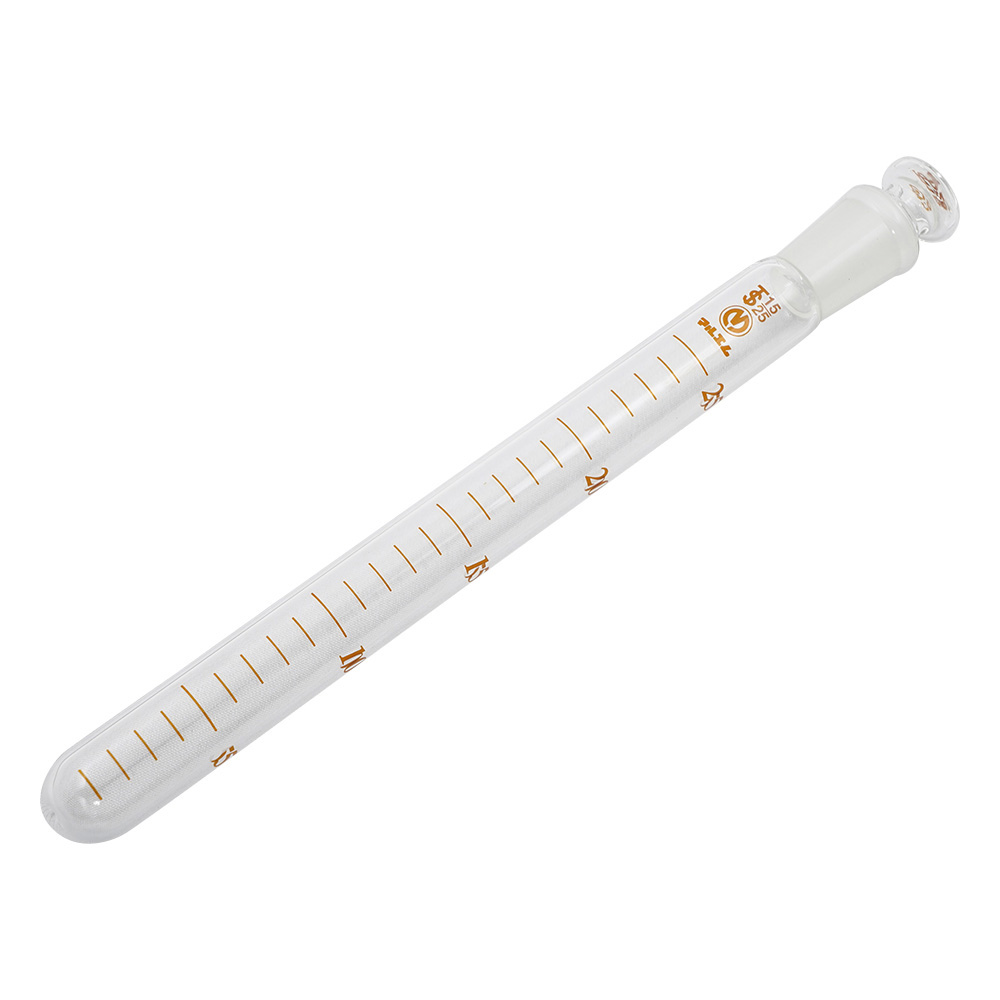 共栓試験管・遠沈管（浸透焼付目盛付き） 25mL 丸底 1箱（10本入）画像