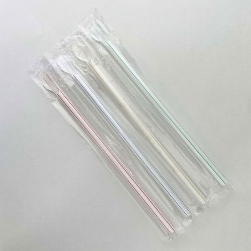 かき氷用品 スプーンストロー アソート φ6×200mm フィルム包装 羽柴化成工業画像