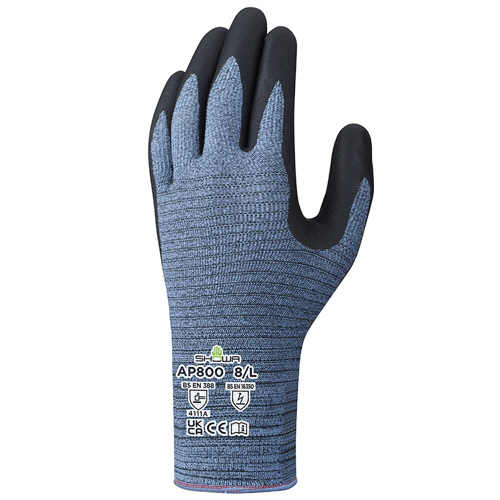 AP800 制電ﾆﾄﾘﾙﾊﾟｰﾑ手袋 S ｸﾞﾚｰ 1ｾｯﾄ(120双)画像