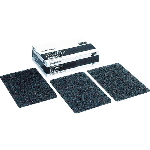 ｽｺｯﾁ･ﾌﾞﾗｲﾄ 工業用ﾊﾟｯﾄﾞ ﾊｲﾊﾟｯﾄﾞ #150相当 黒 BOX 1箱(5枚)画像