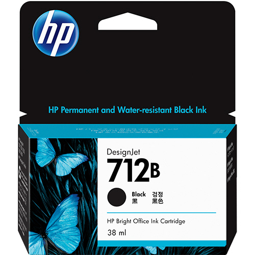 HP712B ｲﾝｸｶｰﾄﾘｯｼﾞ ﾌﾞﾗｯｸ 38mL 3ED28A 1個画像