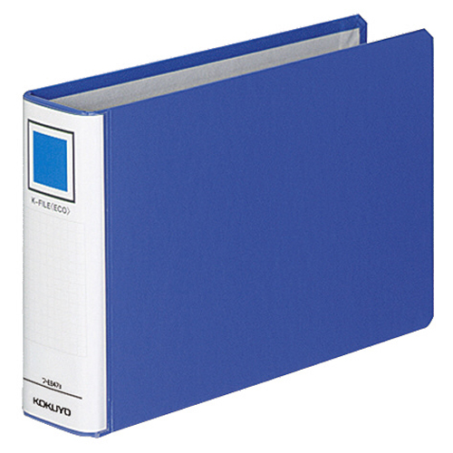 Kﾌｧｲﾙ 片開き A5ﾖｺ 400枚収容 背幅55mm 青 1ｾｯﾄ(12冊)画像