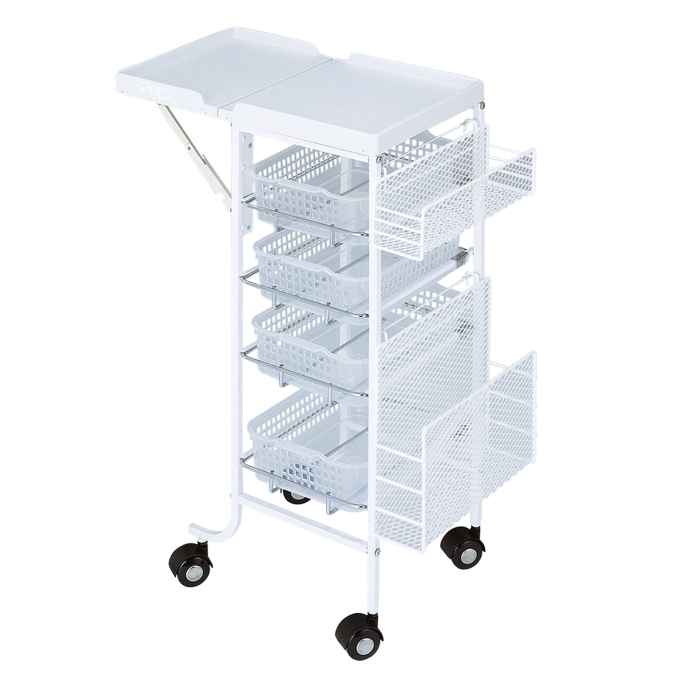 カウンターワゴン(C-196) ホワイト 310(510)×330×840mm画像