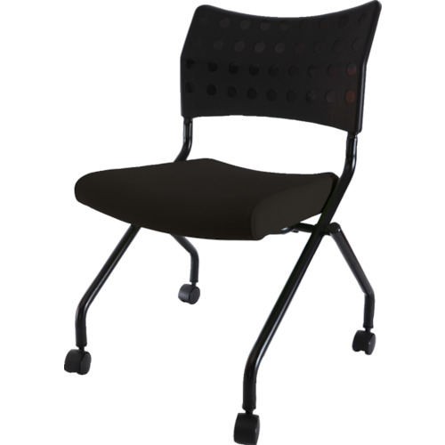 ＴＲＵＳＣＯ　スタッキングチェア　キャスター付　ブラック画像