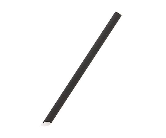 紙ストロー 斜口 12mm 裸 黒 300本入画像