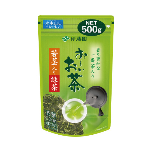 おーいお茶　若芽若茎入り緑茶　５００ｇ×３パック画像