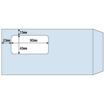 窓つき封筒 A4三ﾂ折用 ｱｸｱ 1箱(100枚)画像