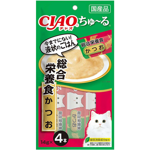 ﾁｬｵ ちゅーる 総合栄養食 かつお 14g/本 1ｾｯﾄ(24本:4本×6ﾊﾟｯｸ)画像