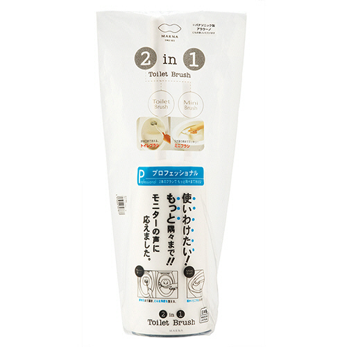 2in1 ﾄｲﾚﾌﾞﾗｼ ﾎﾜｲﾄ 1個画像