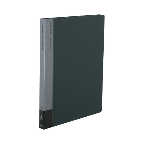 クリヤブック替紙式Ｂ４縦３６穴１２枚Ｐ濃灰Ｘ３画像