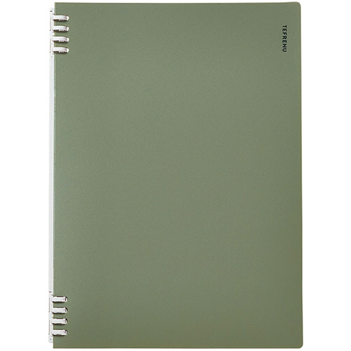 ﾘﾝｸﾞﾉｰﾄ ﾃﾌﾚｰﾇ A4ﾀﾃ 緑 1ｾｯﾄ(5冊)画像