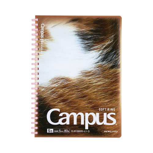 キャンパス肉球ソフトリング　三毛猫　Ａ５画像