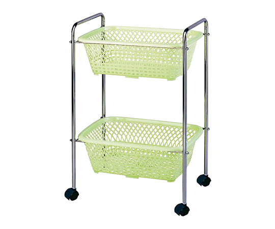 脱衣カゴ キャスター付き グリーン 515×350×750mm画像