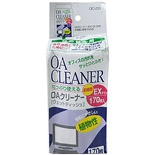 OAクリーナー(ウェットティッシュタイプ)　EXサイズボトル　詰替え用　1パック(170枚)