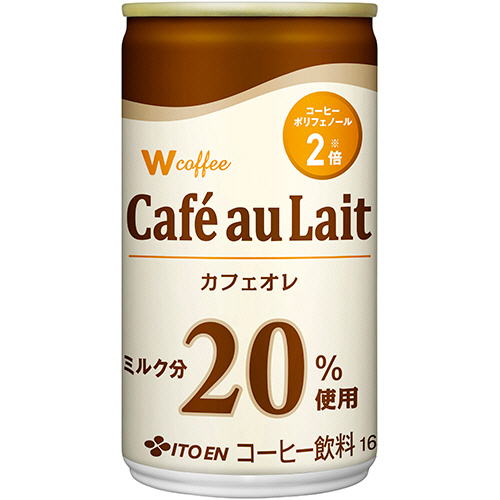 W coffee Cafe au Lait 165g 缶 1ｹｰｽ(30本)画像