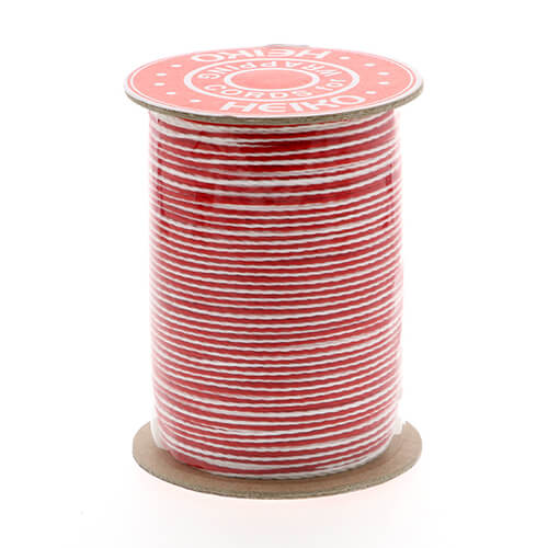 HEIKO 紐 贈答用紐 シルケット 約2mm×150m 赤白 1巻画像