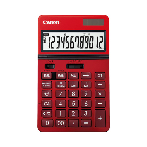 電卓　カラー　KS-1220TU　レッド画像