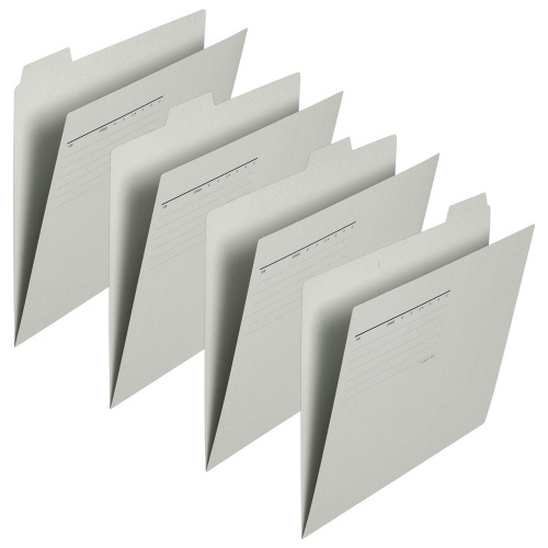 カットフォルダー　４山Ａ４横　グレー×１０画像