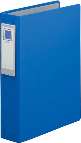 チューブＦロングボディ青Ａ４縦背幅６９ｍｍ２穴４冊