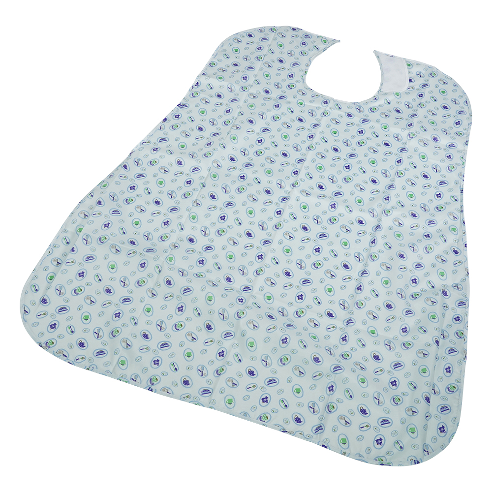 さわやか食事用エプロン　ダイニング　ブルー