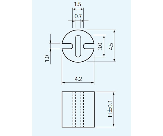 LED用スペーサー　3.5mm（100個入） 透明な袋に収められた小型スペーサーの並び