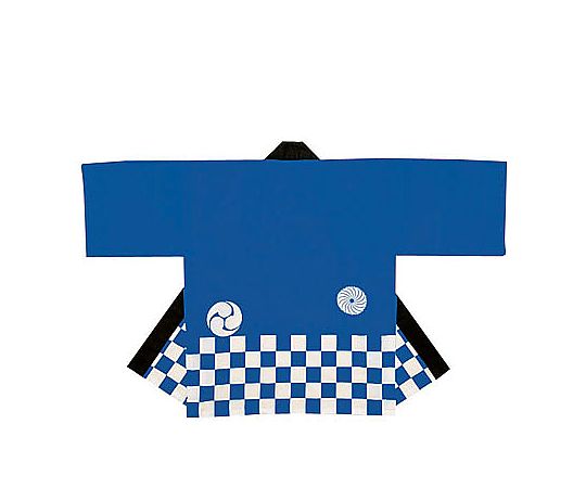 無地市松袢天(帯付) 青画像