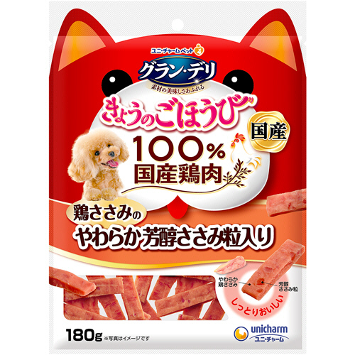 ｸﾞﾗﾝ･ﾃﾞﾘ きょうのごほうび 鶏ささみやわらか芳醇ささみ粒入 180g 1ﾊﾟｯｸ画像