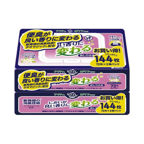 アクティ　良い香りに変わるおしりふき　７２枚×２個画像