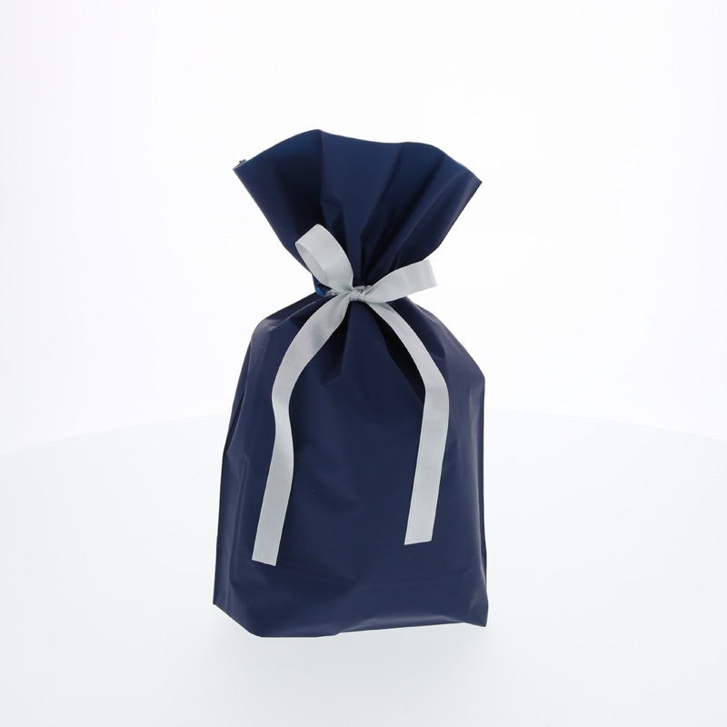 ＦＫ２４０８　梨地巾着袋　ネイビーＳ　２０枚入